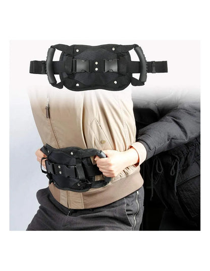 Ceinture de Maintien Moto Réglable avec Poignées de Préhension pour Passager