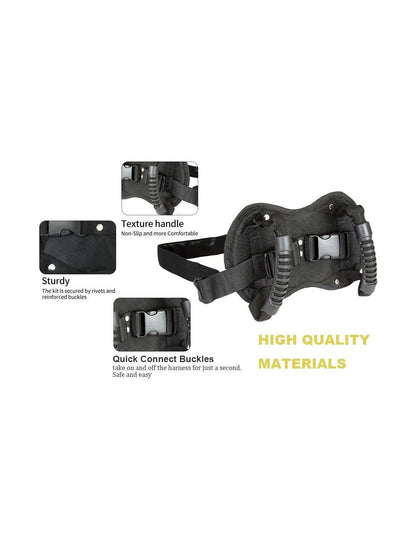 Ceinture de Maintien Moto Réglable avec Poignées de Préhension pour Passager