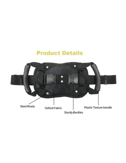 Ceinture de Maintien Moto Réglable avec Poignées de Préhension pour Passager
